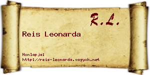 Reis Leonarda névjegykártya